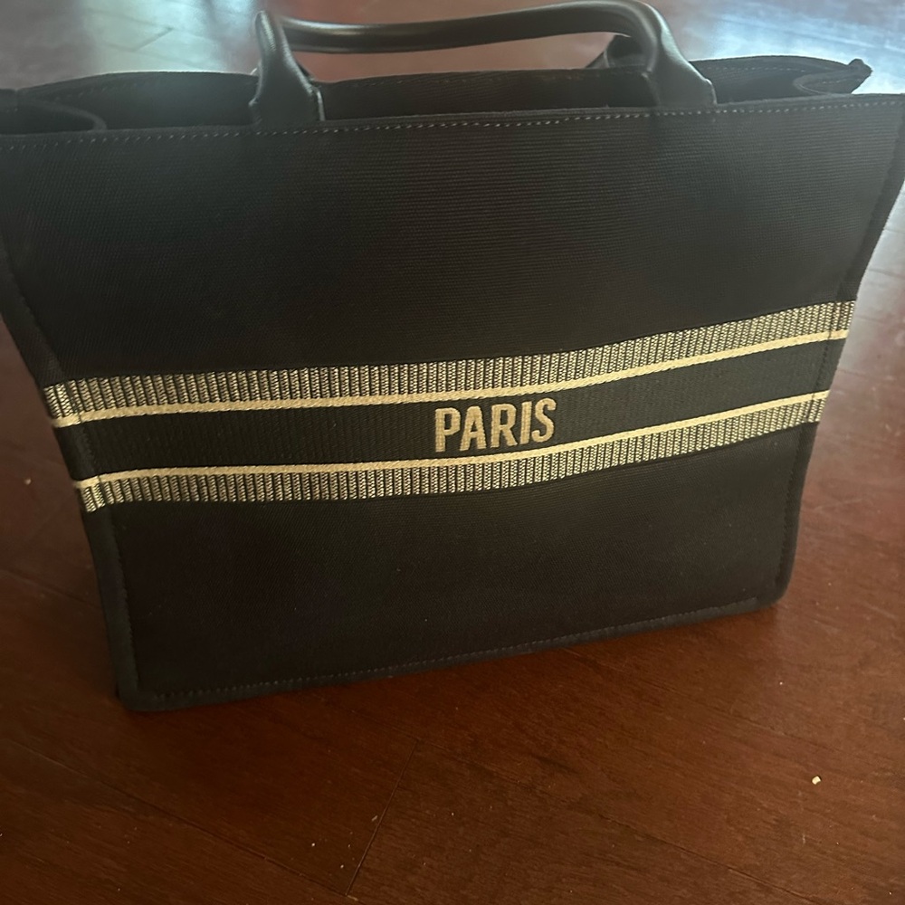 Steve Madden Black and White Paris Tote